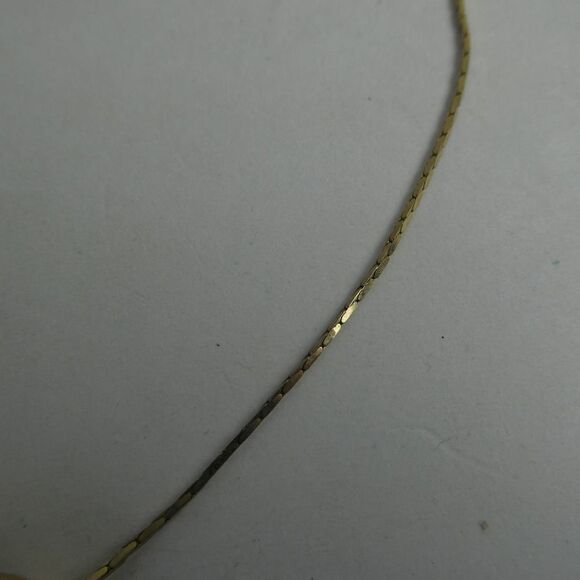 Gold Tone Puffy Heart Slide Pendant on Ultima 24kt Gold Plated Chain Necklace - Picture 4 of 10